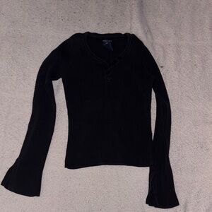 Nautica Women's Elegant Black Long Sleeve Tee